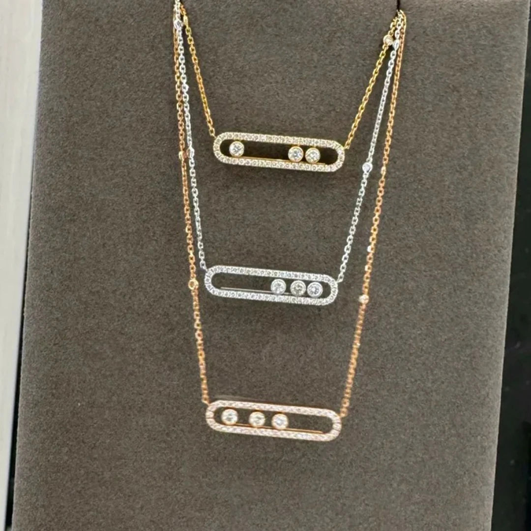 Triple Gleam | 18K Gold-Plated | Oval Necklace