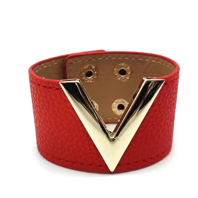 SAVERRA Wrap Bracelet | Leather Jewelry | Leopard V Design
