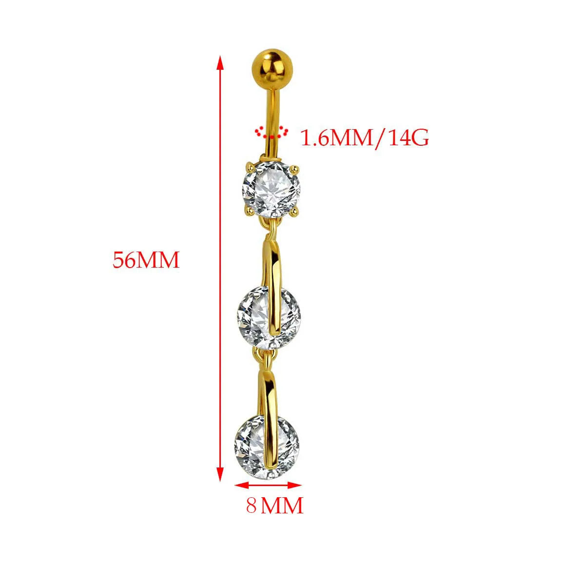 Lunéra | Celestial Crystal Belly Rings