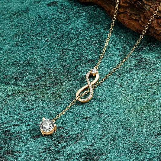 Infina Necklace | 925 Silver | D-Color Moissanite Infinity