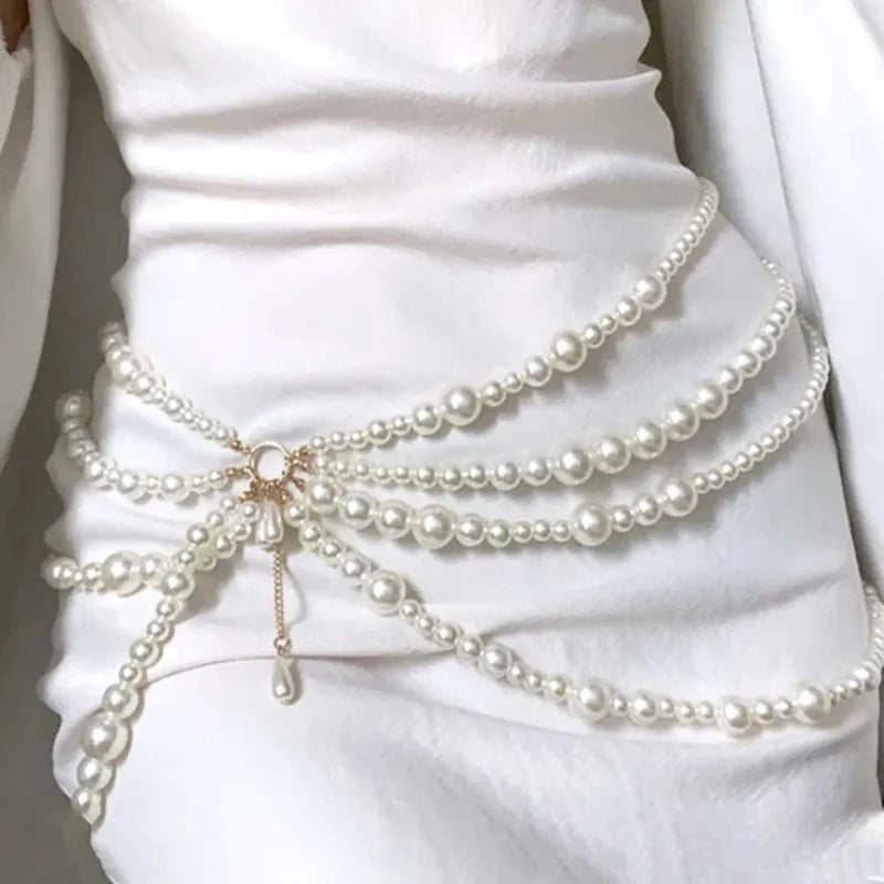 Pearlara | Cascading Pearls at the Waist