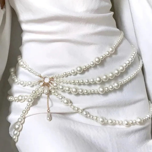 Pearlara | Cascading Pearls at the Waist