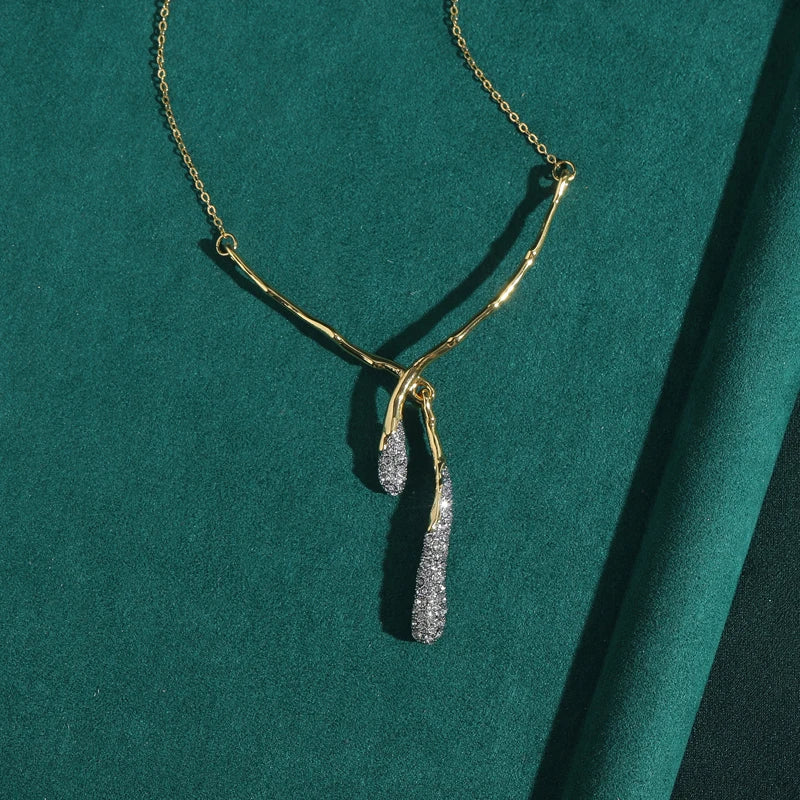 Seraphine Necklace | 18K Gold Jewelry | Branch Pendant Design