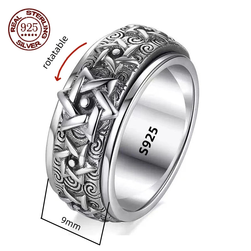 Muralis | 925 Silver | Engraved Spinner Unisex