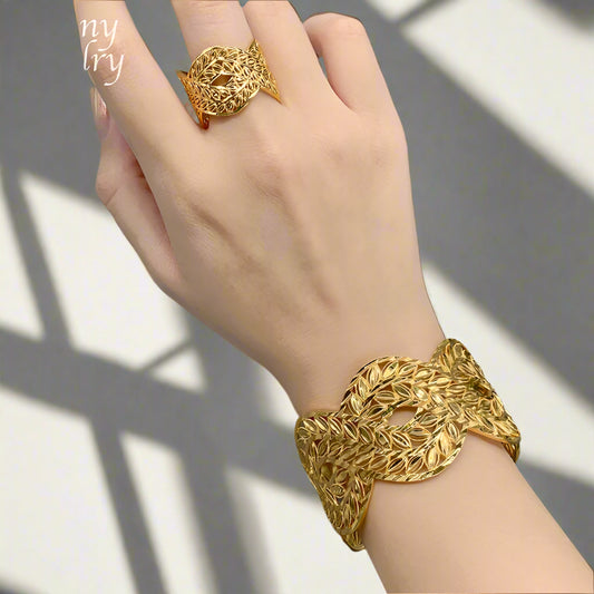 Auréliane | 18K Gold-Plated | Leafwork Set
