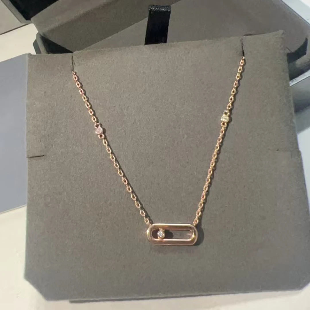 Oval Spark | 18K Gold-Plated | Zircon Necklace
