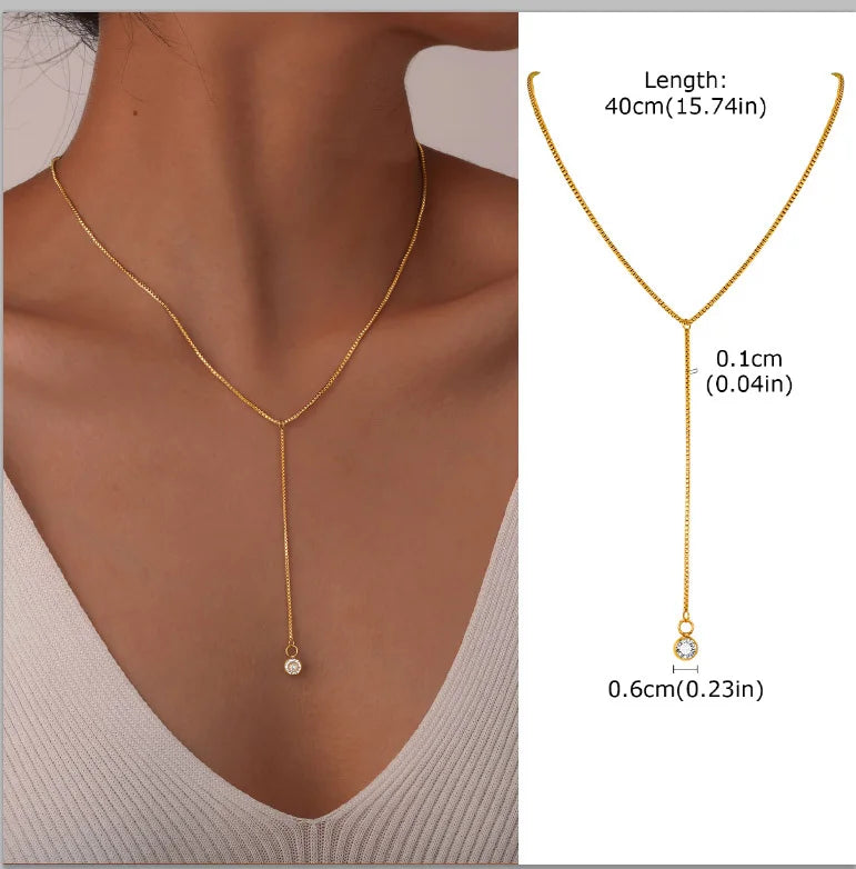 Éloria | Dainty Y-Lariat Elegance