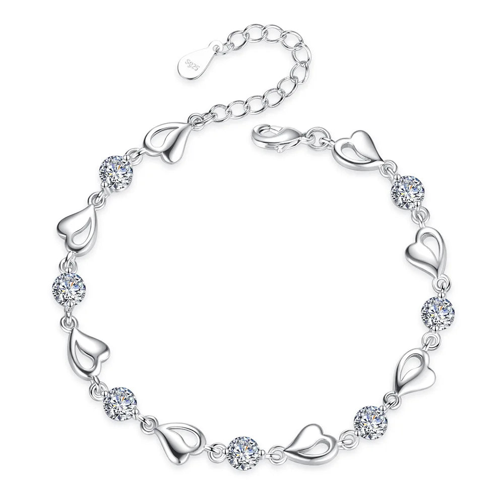Amoura Bloom | 925 Silver | Heart Link