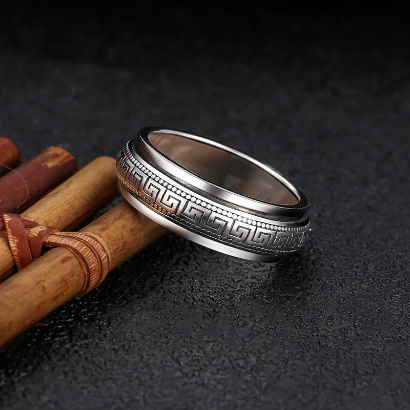 Muralis | 925 Silver | Engraved Spinner Unisex