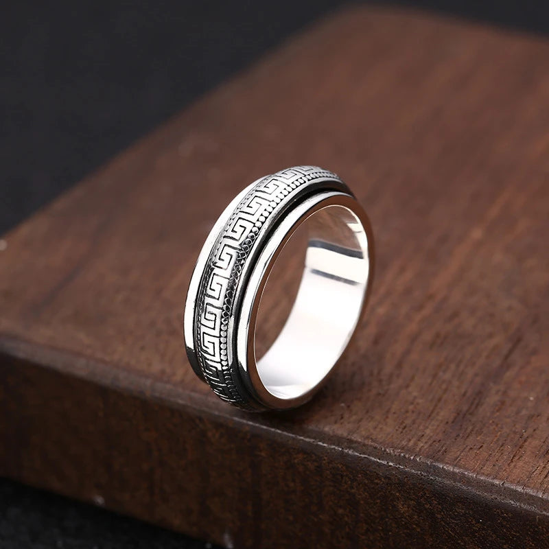 Muralis | 925 Silver | Engraved Spinner Unisex