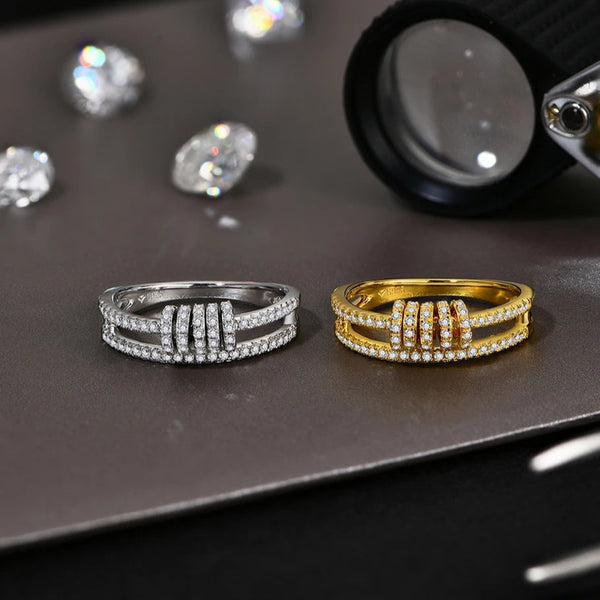 Élantra | Double Band Moissanite Grace