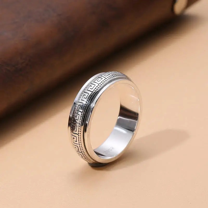 Muralis | 925 Silver | Engraved Spinner Unisex
