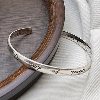 Blind For Love bangle — Oxidized İtalyan 925 Silver