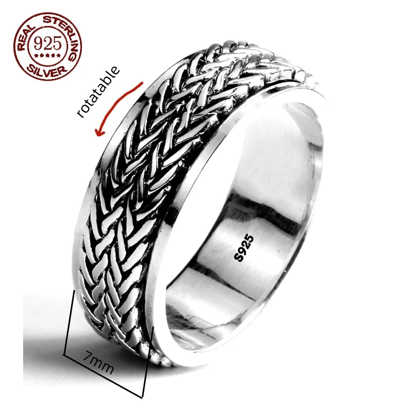 Muralis | 925 Silver | Engraved Spinner Unisex