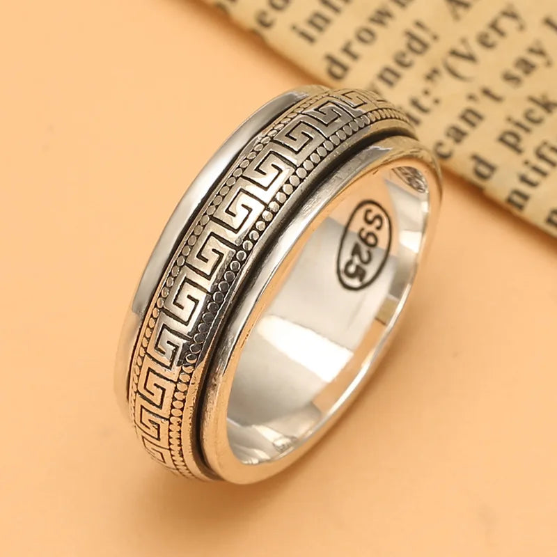 Muralis | 925 Silver | Engraved Spinner Unisex