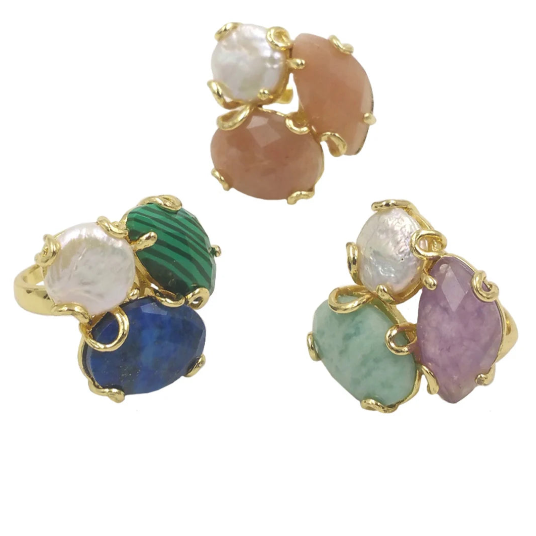 Trévoia | Trio of Stones in Gold