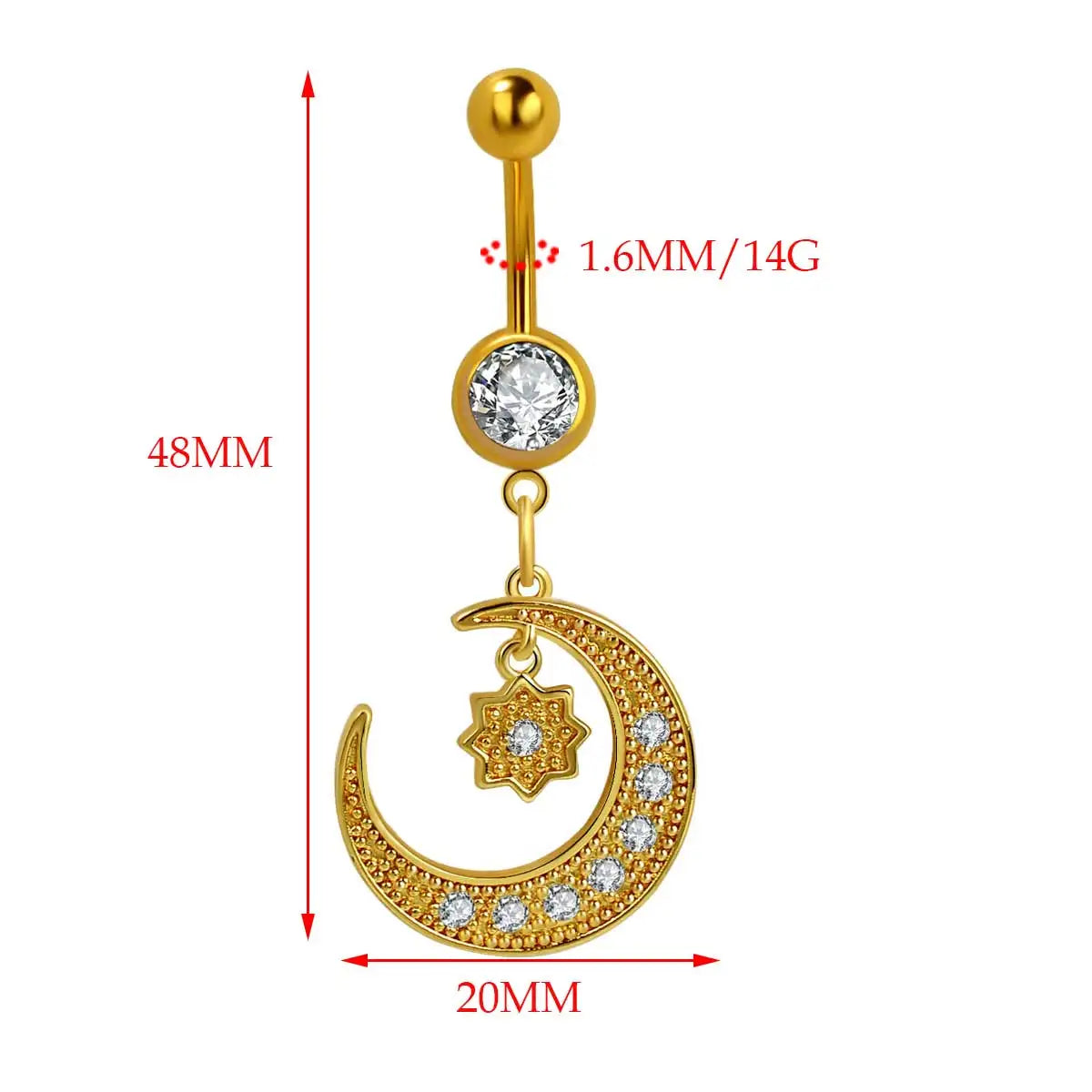 Lunéra | Celestial Crystal Belly Rings