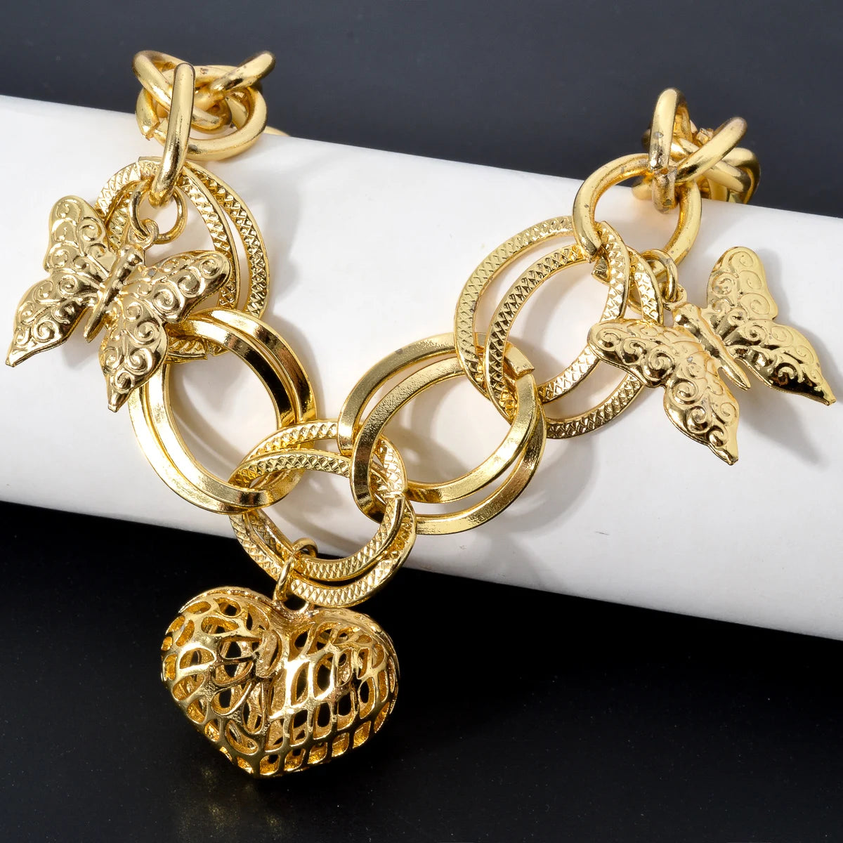 Leone Luce | 18K Gold-Plated | Butterfly & Heart Motifs