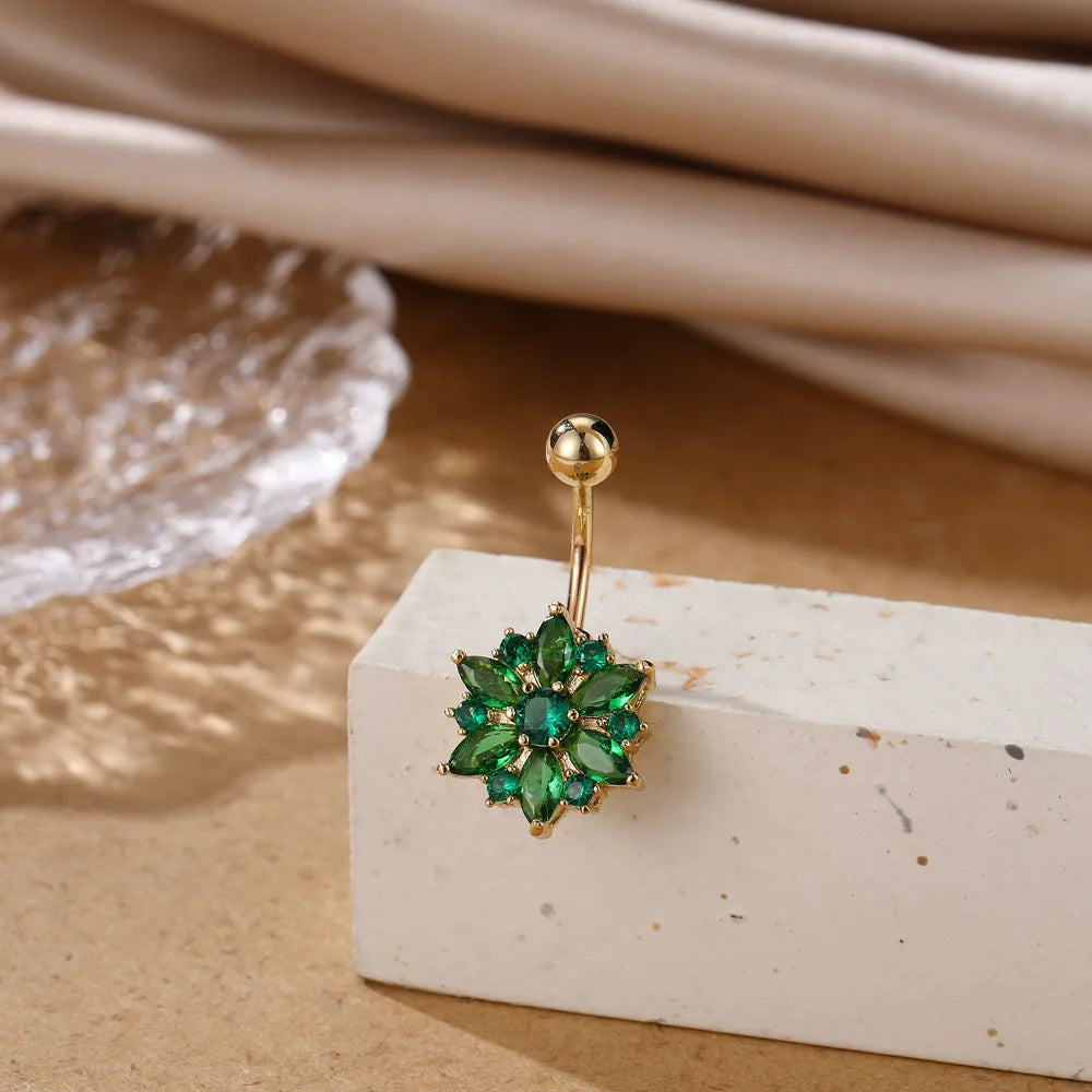 Aurivelle | 29 Crystal Belly Ring Styles