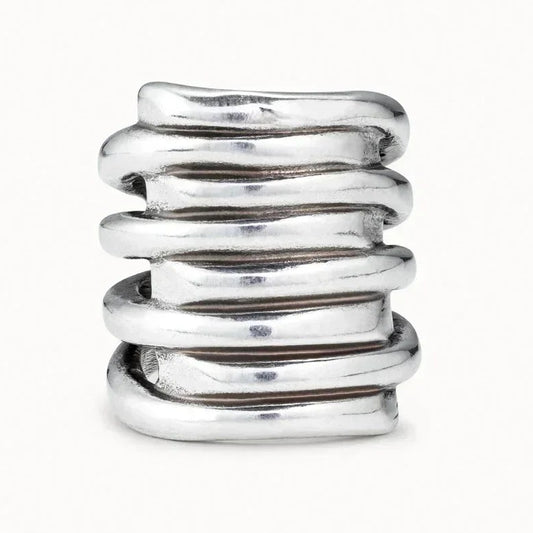 Sculpted Multi-Band Ring, 14K Gold