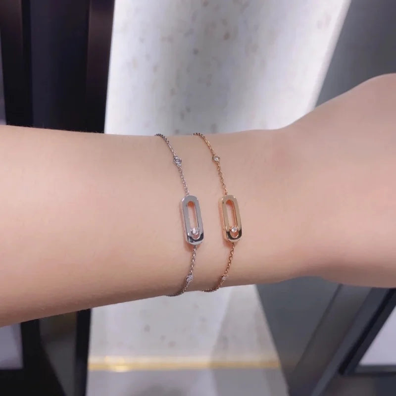 Aurévo | 925 Silver 18K Gold-Plated | Moving Stone