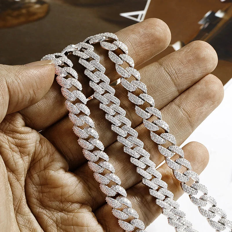 GLACIERGRIP | 925 Silver Cuban Tennis, 18K Gold-Plated