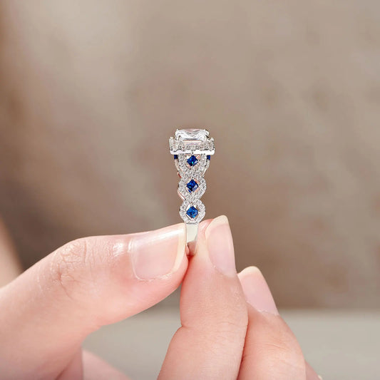 Sapphire Embrace — Silver Radiance