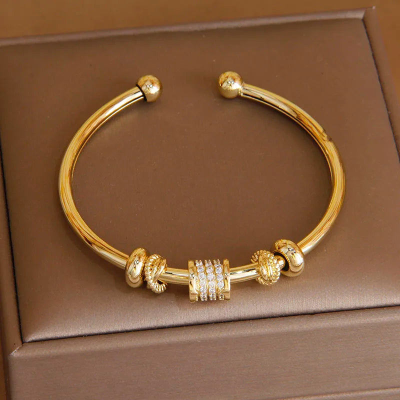 VELARA Bangle | Gold Jewelry | Letter V Cuff Design