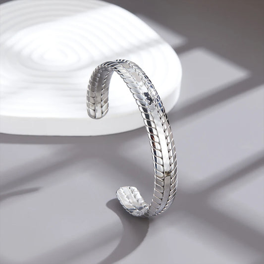 Serpentina | 316L Steel | Textured Cuff