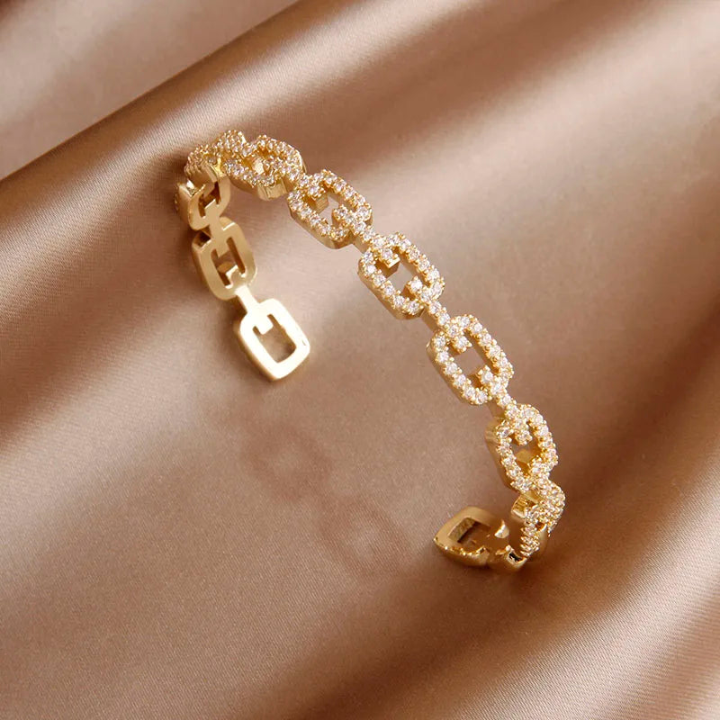 VELARA Bangle | Gold Jewelry | Letter V Cuff Design