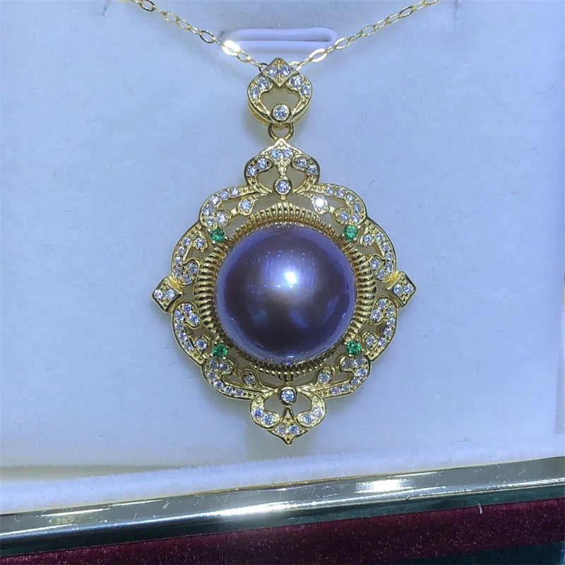Aurélis | Purple Pearl | Gold & Zircon Halo