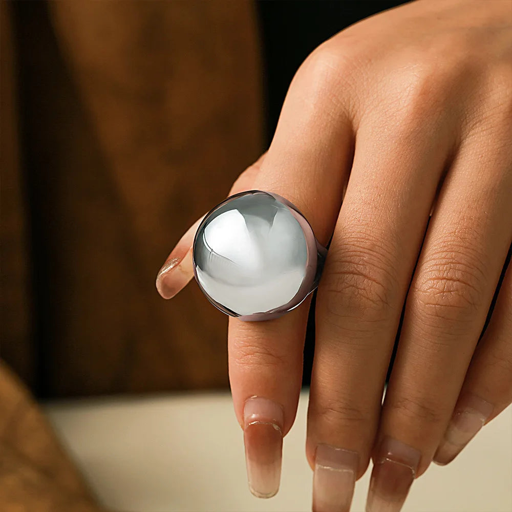 Solara | 18K Gold & Silver | Bold Sphere