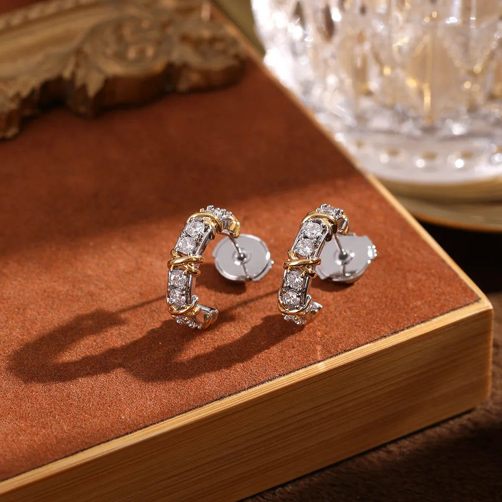 Zyrelle | Knotted Zircon Hoops