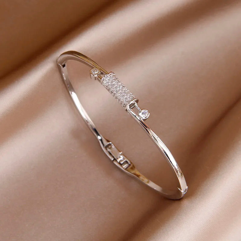 VELARA Bangle | Gold Jewelry | Letter V Cuff Design