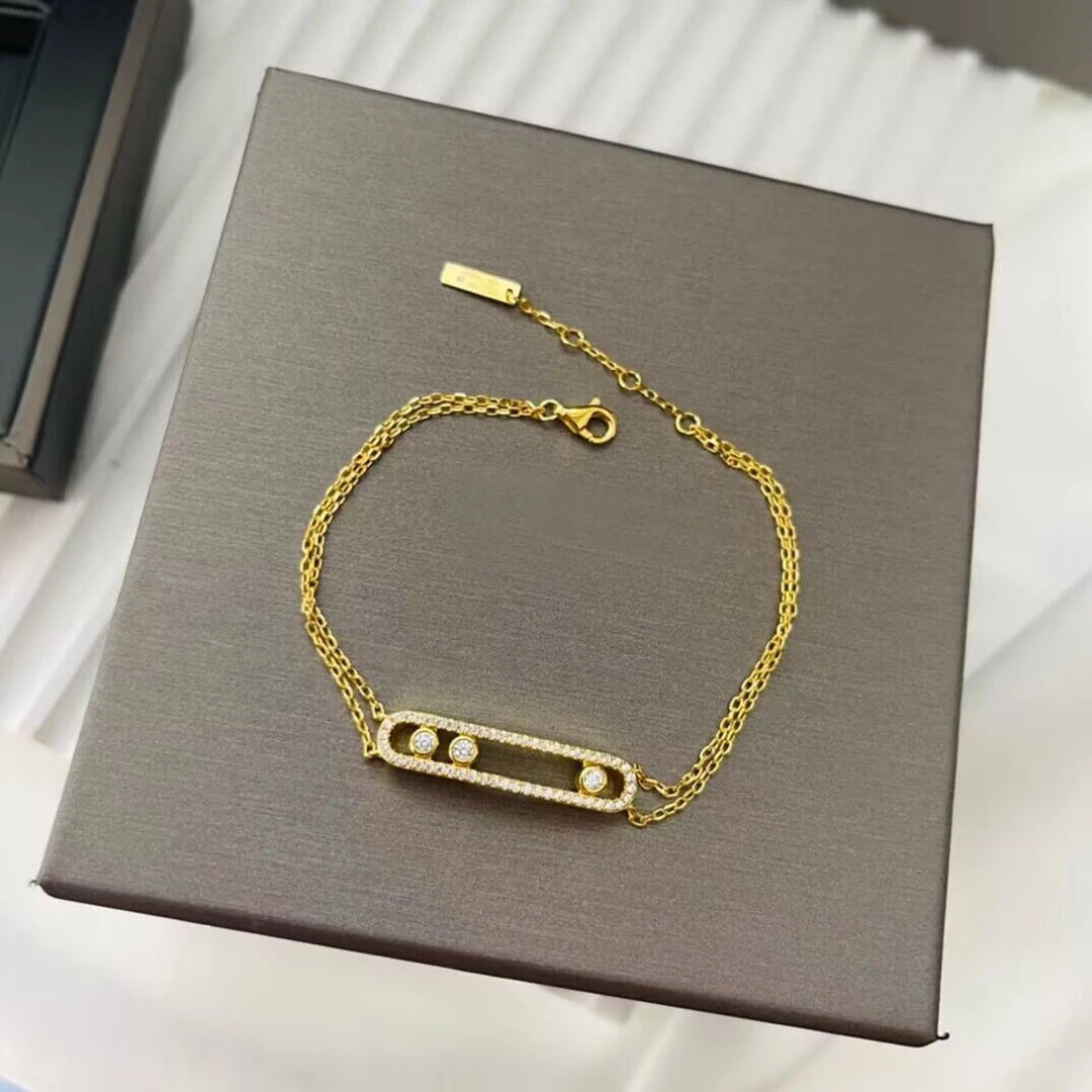 Oval Gleam | 18K Gold-Plated | Double Chain