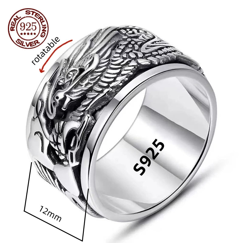 Muralis | 925 Silver | Engraved Spinner Unisex