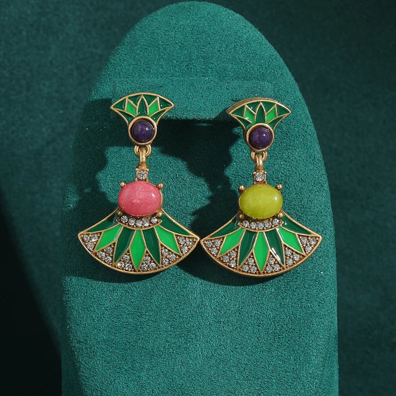 Fanoura Jewelry Set | 24K Gold Plated | Baroque Pearls & Agate
