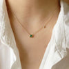Emerald Square | 14K Gold-Plated | Zircon Glow