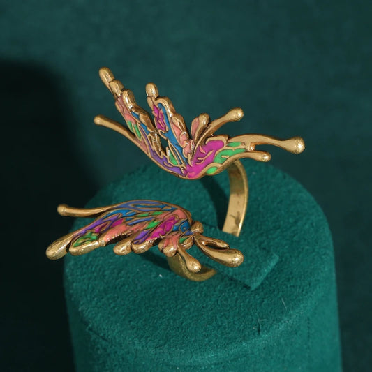 Papilloria | 18K Gold Jewelry | Enamel Butterfly Design