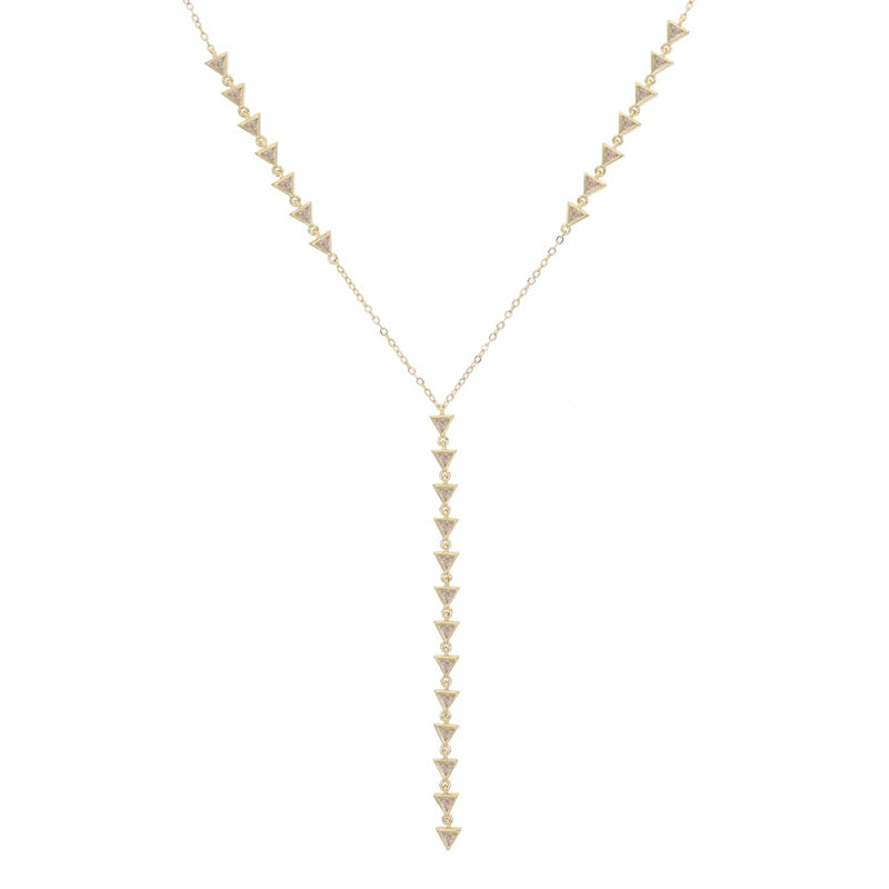 Celestia | 18K Gold-Plated | CZ Triangle Motif