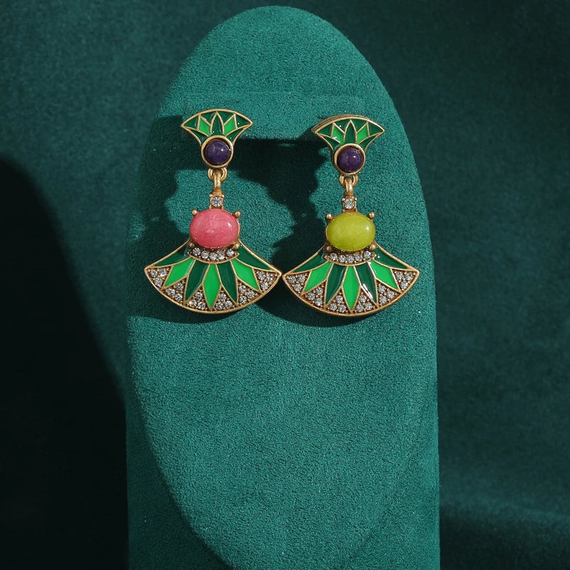 Fanoura Jewelry Set | 24K Gold Plated | Baroque Pearls & Agate