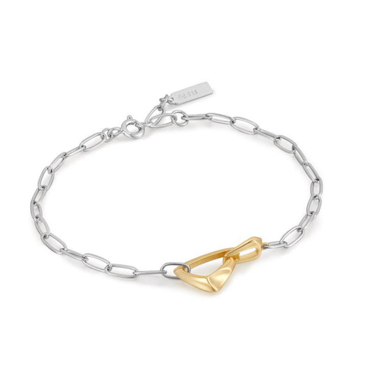Sculpted Link Bracelet — 925 Silver & 18K Gold Plating