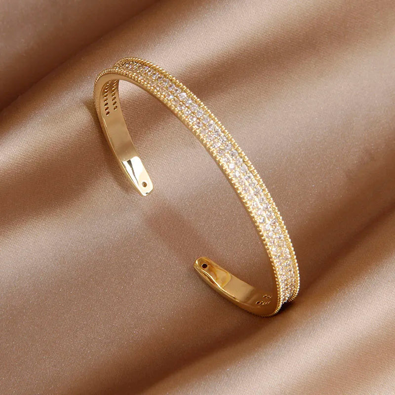 VELARA Bangle | Gold Jewelry | Letter V Cuff Design