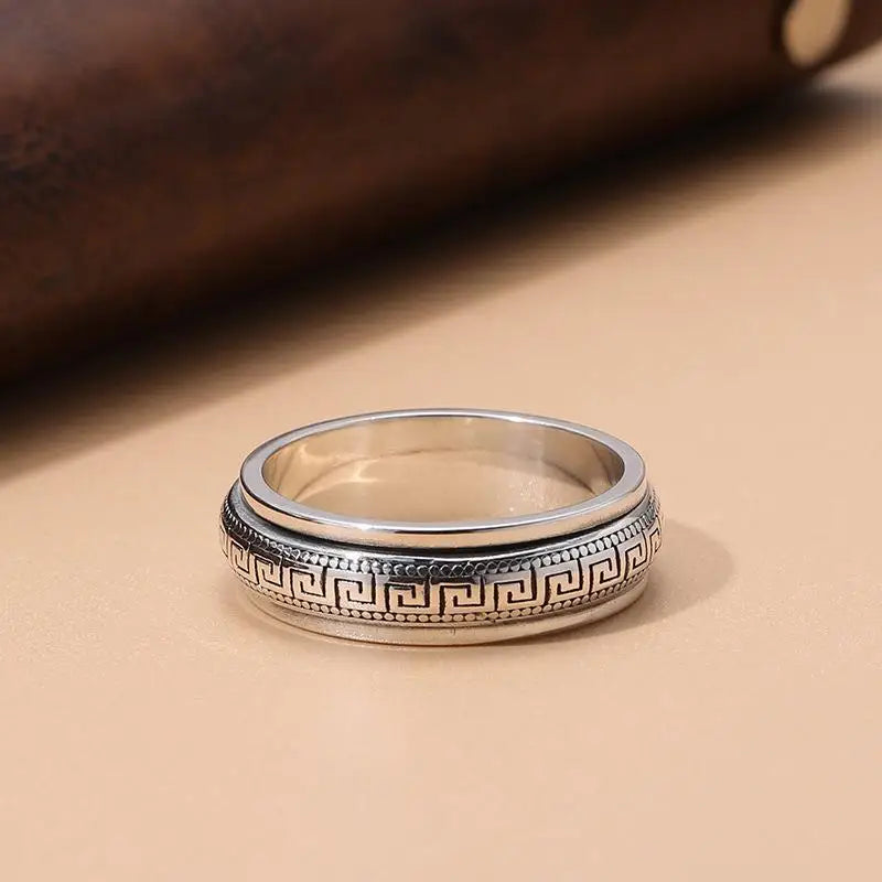 Muralis | 925 Silver | Engraved Spinner Unisex