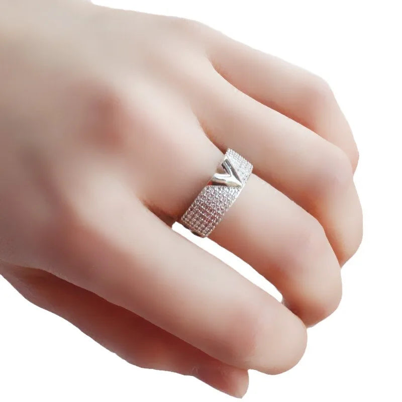 VIRENA Ring | Silver Jewelry | White Zircon