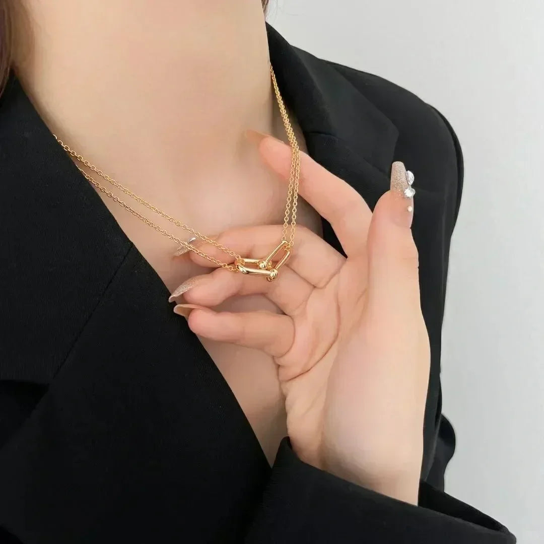 Équina | 925 Silver | Gold-Plated Horseshoe with Zircon