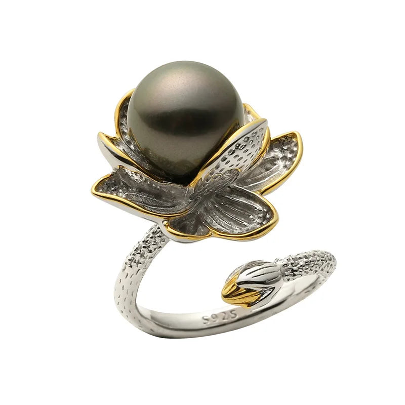 Lotéra | Tahitian Black Pearl | Lotus Design