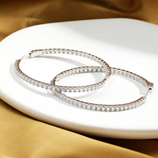 Auréline | Moissanite Hoop Brilliance