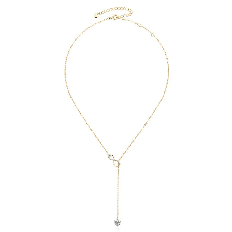Infina Necklace | 925 Silver | D-Color Moissanite Infinity