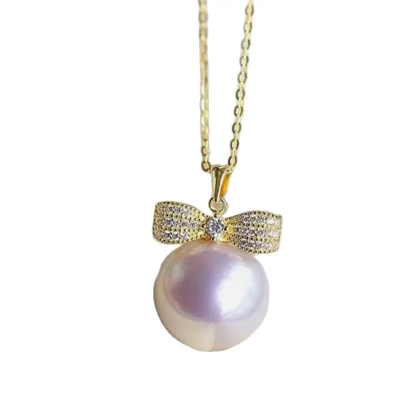 Veloura | Bow-Tied Pearl Pendant